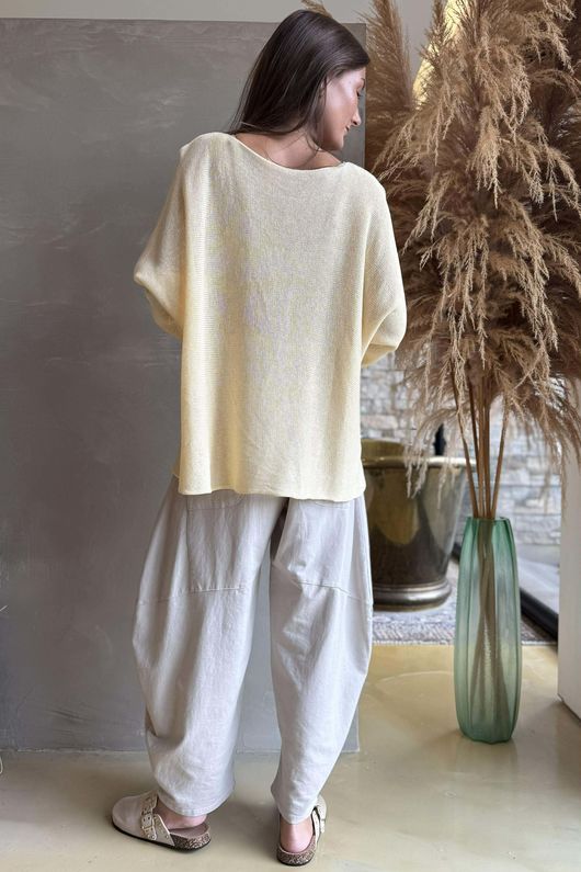 Conrad Slouch Cotton Knit Lemon